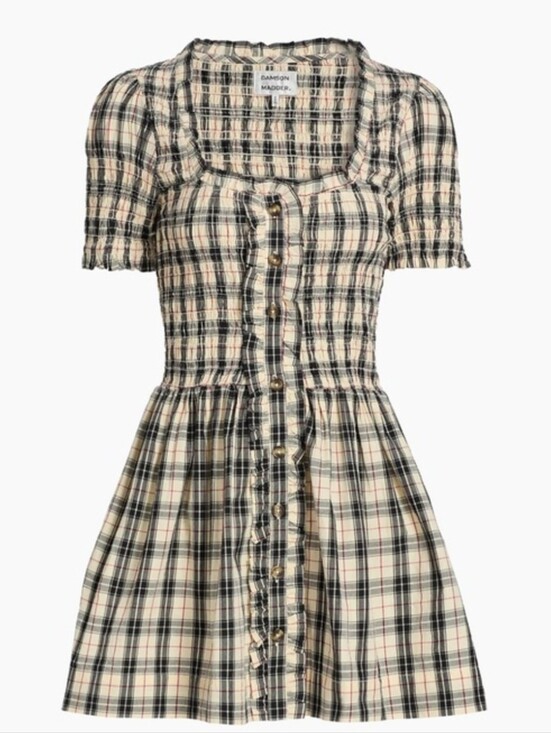 Damson Madder Dresses & Skirts - Damson Madder Mansi Short-Sleeve Smocked Mini Dress EU Size 6/ US Size 2